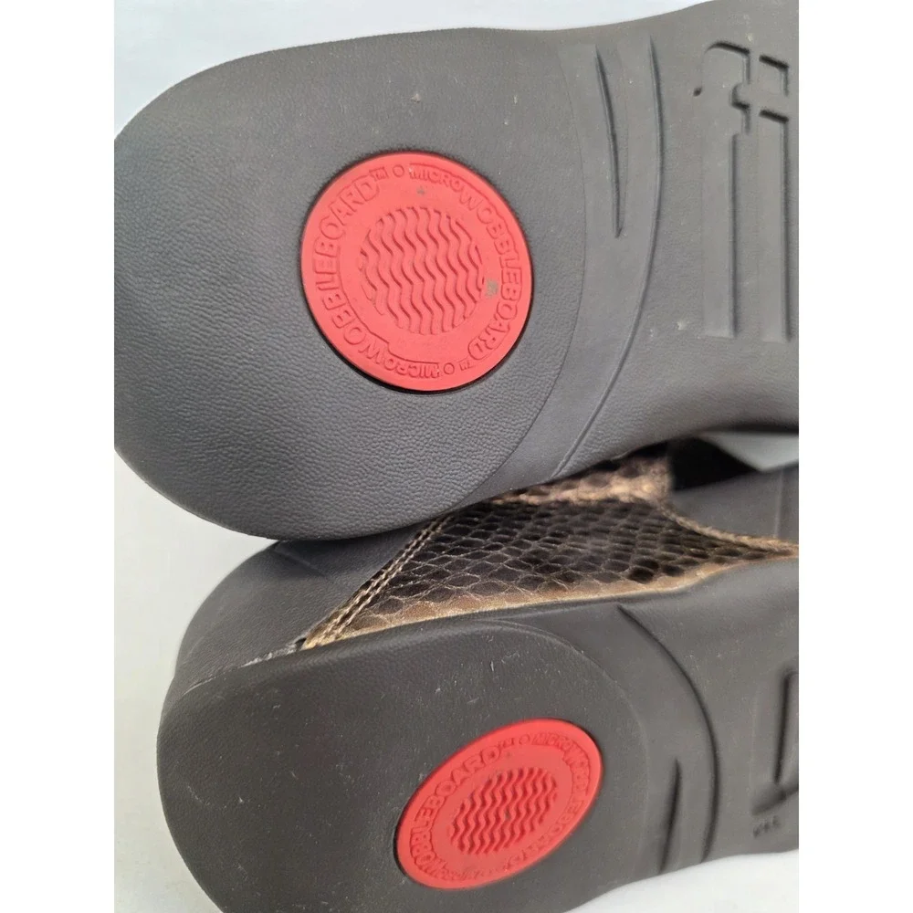 Fitflop Lulu (Sz 7) Women's Bronze Shimmer Brown Flip Flop Thong Sandals